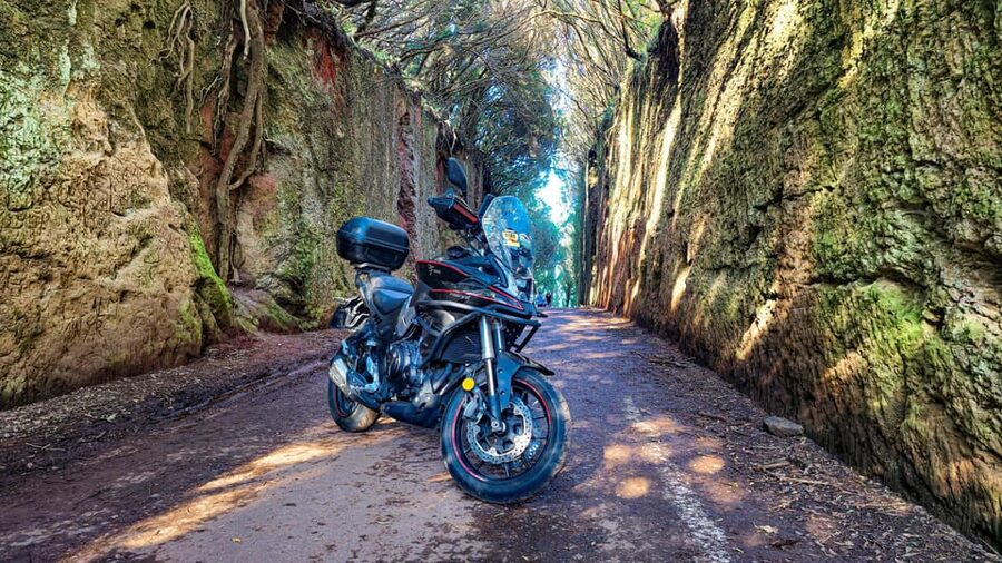 Puerto de la Cruz Motorbike tour through Teide National Park - Leaving Puerto de la Cruz by motorcycle