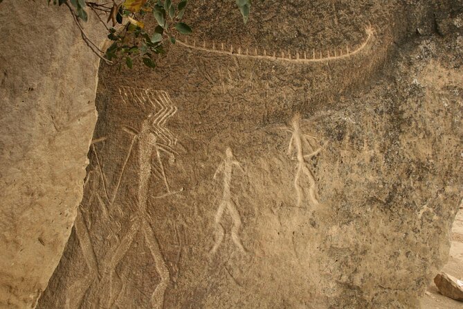 Qobustan rock arts, Mud Volcanoes, Fire temple Ateshgah, Yanardag - Yanar Dag: a natural flame on the hillside