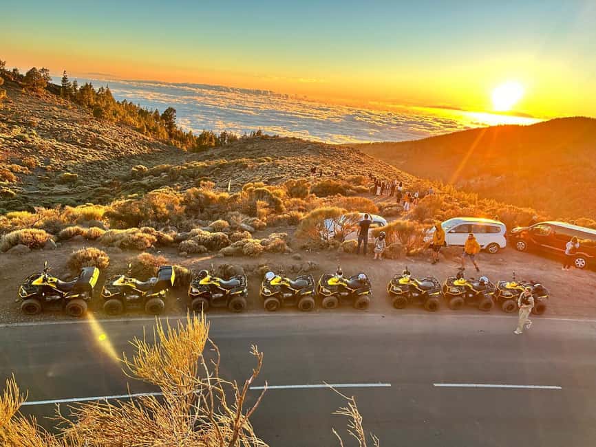 Quad biking at Mount Teide for the sunset - Starting the ride toward El Teide