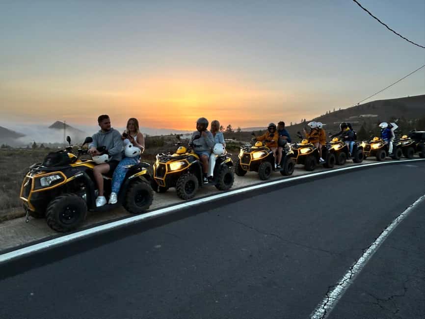Quad biking at Mount Teide for the sunset - Canarian pines at 1000 meters