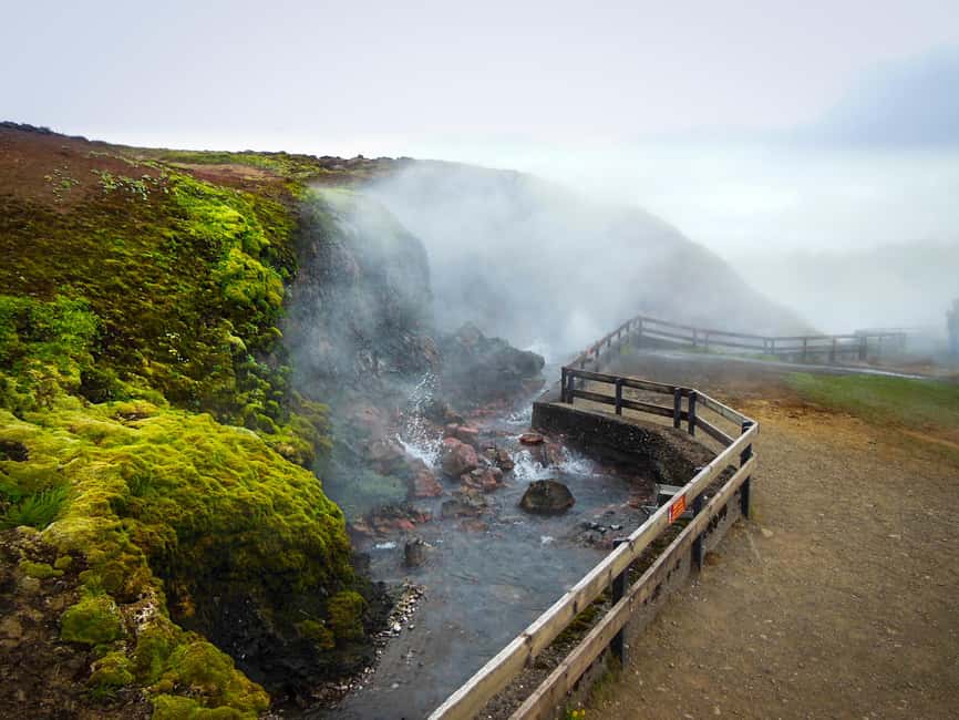 Reykjavik: Silver Circle + Ice Tunnel, Baths, or Lava Cave - Hraunfossar and Barnafoss, two waterfalls with opposite moods