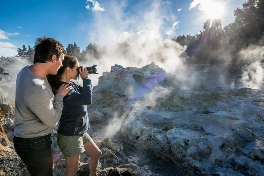 Rotorua: Hell's Gate Outdoor Mud Spa & Guided Walk - The sulphur spa and cool plunge pool