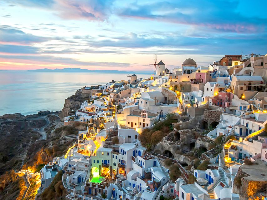 Santorini 2-Day Combo: Volcano Boat Cruise & Island Bus Tour - Palea Kameni and the sulfur hot springs