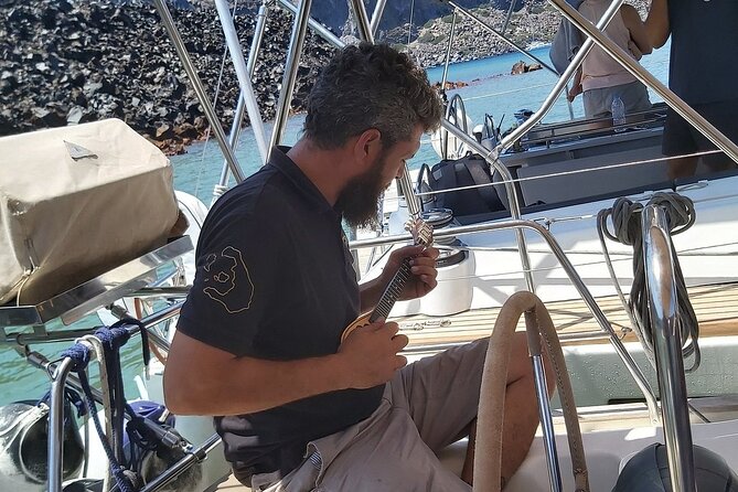 Santorini Semi-private Morning or Sunset Volcano Sailing Tour - Entering the caldera changes the scale