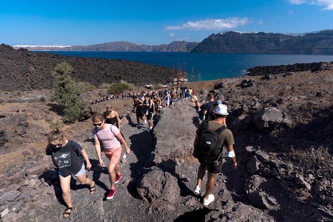 Santorini Volcano Hot Springs - Walking across Santorini Volcano