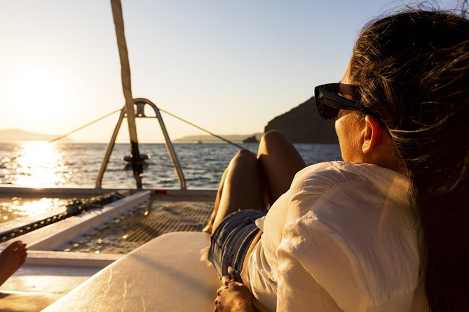 Shared Catamaran Romantic Sunset Cruise from Santorini via Volcano - Small group size, Wi-Fi, and the onboard feel