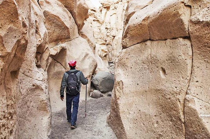 Sillar Route in Arequipa and viewpoint of the Volcanoes - The Añashuayco quarry: workers, murals, and stone dust