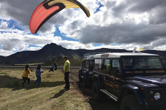 Tandem Paragliding over the Rugged Lava Fields at Blue Mountains - Weather cancellations are part of the deal