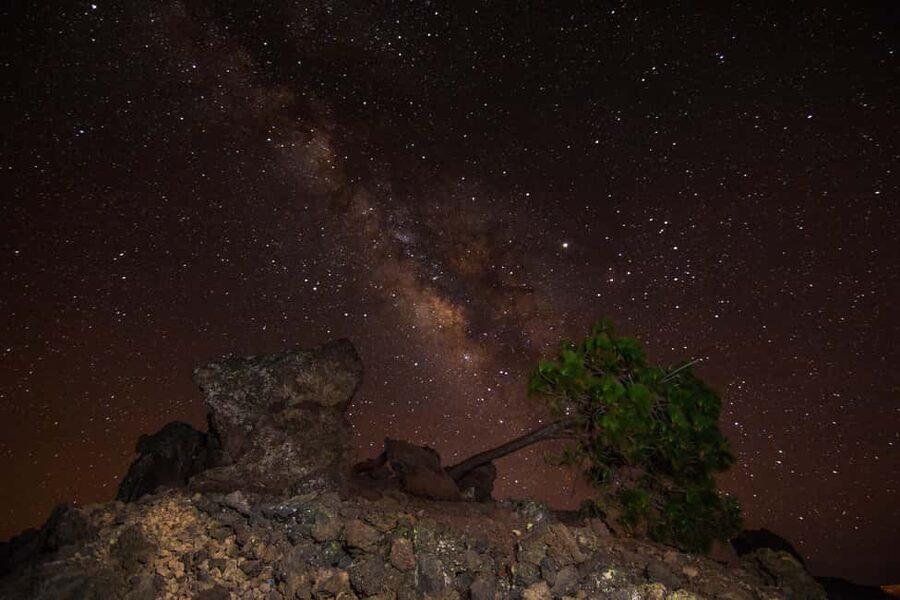 Teide National Park: Sunset & Stars Guided Night Tour - Teide sunset above the cloud line