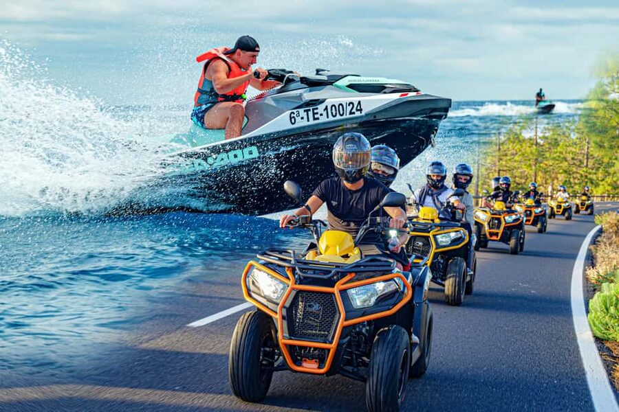 Tenerife: Water Jet-Ski / Teide Volcano Quad Safari Combo - Starting at Marina del Sur in Las Galletas