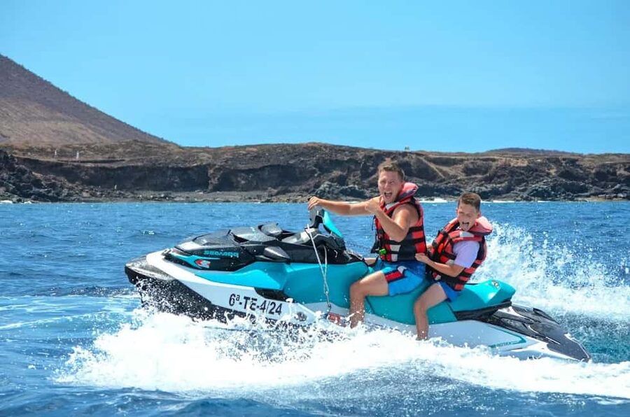Tenerife: Water Jet-Ski / Teide Volcano Quad Safari Combo - Changing from sea spray to mountain air