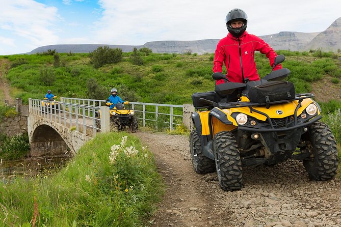 Volcanic Springs ATV adventure from Reykjavik - Lava fields and the road toward Hengill Mountain