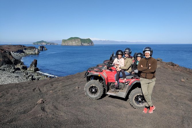 Volcano ATV Tour - Driving across the lava near Eldfell