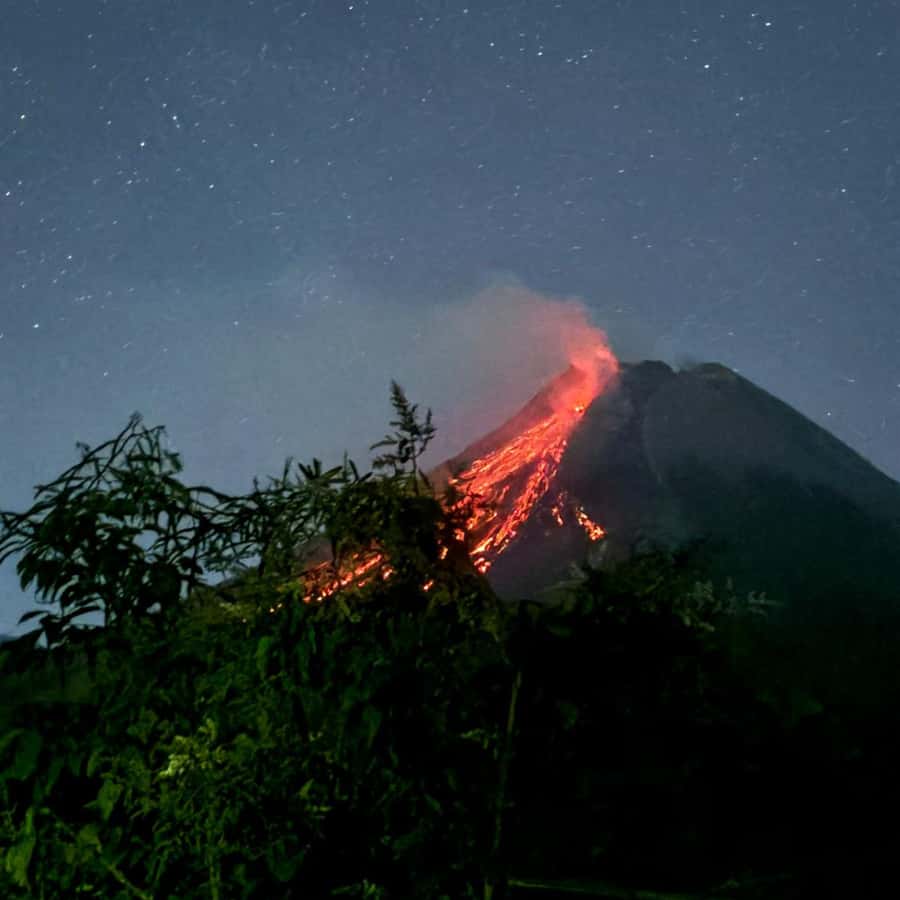 Yogyakarta Volcano: Merapi Volcano on Hilltop (Lava Viewing) - Bunkers, towers, and the first Merapi views